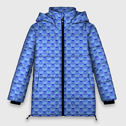 Женская зимняя куртка Синий геометрический узор текстура
