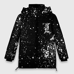 Куртка зимняя женская Тетрадь смерти брызги, цвет: 3D-черный