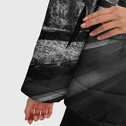 Куртка зимняя женская Порше - зимняя дорога, цвет: 3D-светло-серый — фото 2