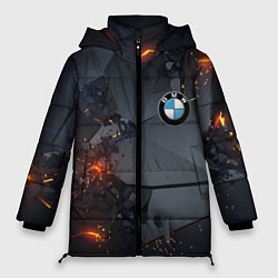 Куртка зимняя женская BMW explosion, цвет: 3D-красный
