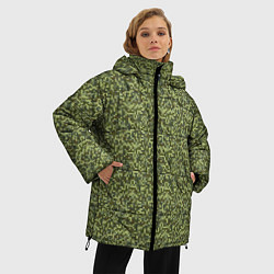 Куртка зимняя женская Армейская форма мелкий пиксель, цвет: 3D-красный — фото 2