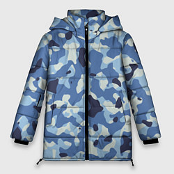 Куртка зимняя женская Камуфляж ВМФ цифра крупный, цвет: 3D-черный