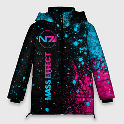 Женская зимняя куртка Mass Effect - neon gradient: по-вертикали