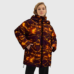 Куртка зимняя женская Раскалённый камуфляж, цвет: 3D-черный — фото 2
