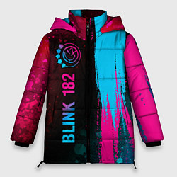 Женская зимняя куртка Blink 182 - neon gradient: по-вертикали