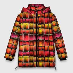 Женская зимняя куртка Неоновый геометрический узор