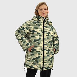 Куртка зимняя женская Камуфляж танковый мелкий, цвет: 3D-светло-серый — фото 2