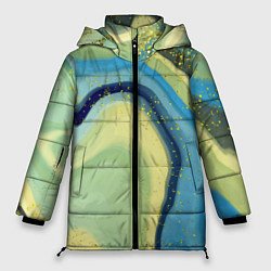 Куртка зимняя женская Сине-зеленый агат, цвет: 3D-черный