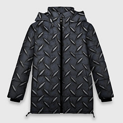 Куртка зимняя женская Стальное противоскользящее покрытие - текстура, цвет: 3D-светло-серый