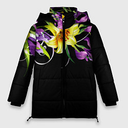 Куртка зимняя женская Лилии, цвет: 3D-черный