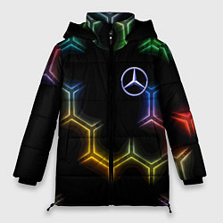 Женская зимняя куртка Mercedes - neon pattern
