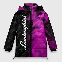 Куртка зимняя женская Lamborghini pro racing: по-вертикали, цвет: 3D-черный