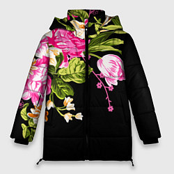 Куртка зимняя женская Букет цветов, цвет: 3D-светло-серый