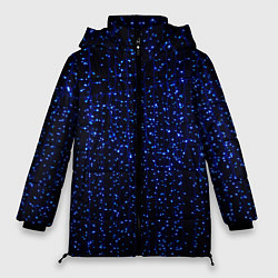 Куртка зимняя женская Праздничные неоновые огоньки, цвет: 3D-черный