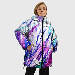 Куртка зимняя женская Лавандовое поле, цвет: 3D-черный — фото 2