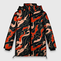 Куртка зимняя женская Japanese pattern, цвет: 3D-светло-серый