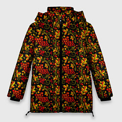 Женская зимняя куртка Хохлома - красная рябина