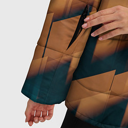 Куртка зимняя женская Абстрактное множество поверхностей разных цветов, цвет: 3D-светло-серый — фото 2