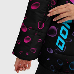 Куртка зимняя женская Dongfeng - neon gradient: надпись, символ, цвет: 3D-черный — фото 2