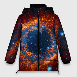 Куртка зимняя женская Космическое галактическое око, цвет: 3D-красный