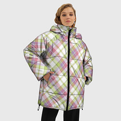 Куртка зимняя женская Шотланская клетка, цвет: 3D-светло-серый — фото 2