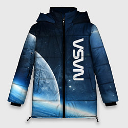 Куртка зимняя женская Космическое пространство - NASA, цвет: 3D-красный