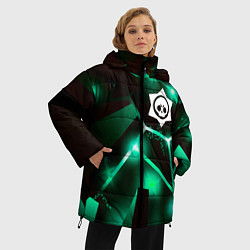 Куртка зимняя женская Brawl Stars разлом плит, цвет: 3D-черный — фото 2