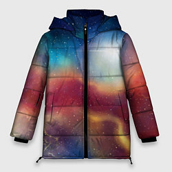 Женская зимняя куртка Многогранное космическое пространство - яркая звез