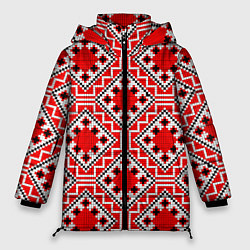 Женская зимняя куртка Белорусская вышивка - орнамент