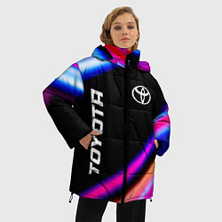 Куртка зимняя женская Toyota speed lights, цвет: 3D-черный — фото 2