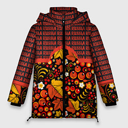 Куртка зимняя женская Россия-Хохлома, цвет: 3D-светло-серый