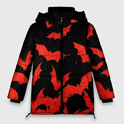 Женская зимняя куртка Летучие мыши красные
