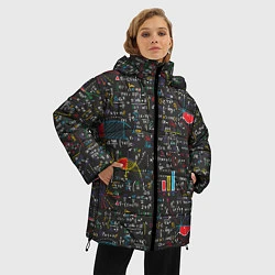 Куртка зимняя женская Шпаргалка по математике с формулами, цвет: 3D-красный — фото 2