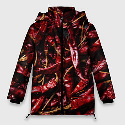 Куртка зимняя женская Перчики чили, цвет: 3D-светло-серый