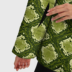Куртка зимняя женская Милитари Змеиная кожа ромб, цвет: 3D-светло-серый — фото 2