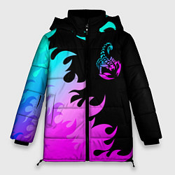 Куртка зимняя женская Scorpions неоновый огонь, цвет: 3D-черный