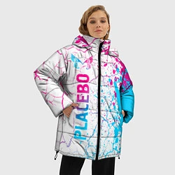 Куртка зимняя женская Placebo neon gradient style: по-вертикали, цвет: 3D-черный — фото 2