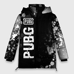 Женская зимняя куртка PUBG glitch на темном фоне: по-вертикали