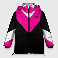 Женская зимняя куртка FIRM черный с розовой вставкой