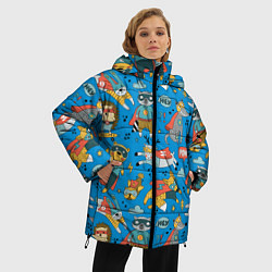 Куртка зимняя женская Животные-супергерои, цвет: 3D-красный — фото 2