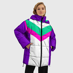 Куртка зимняя женская Always in sports сиреневый, цвет: 3D-черный — фото 2