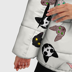 Куртка зимняя женская Эстетика: разные коты, цвет: 3D-черный — фото 2