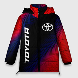 Куртка зимняя женская Toyota красный карбон, цвет: 3D-черный