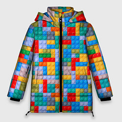 Женская зимняя куртка Детский конструктор - текстура