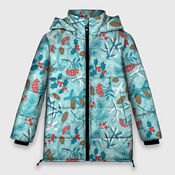 Куртка зимняя женская Зимняя природа, цвет: 3D-светло-серый