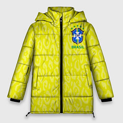 Куртка зимняя женская Форма сборной Бразилии ЧМ 2022, цвет: 3D-черный