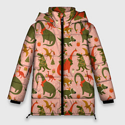 Куртка зимняя женская Dinosaurs with gifts, цвет: 3D-светло-серый