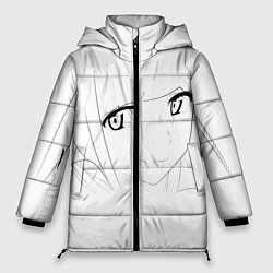 Женская зимняя куртка Аниме девочка скетч
