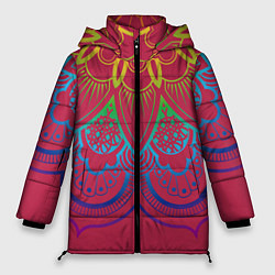 Куртка зимняя женская Viva magenta mandala, цвет: 3D-светло-серый