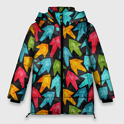 Женская зимняя куртка Разноцветные стрелы